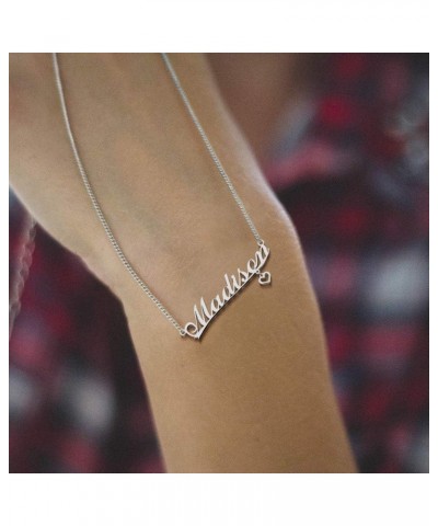 Custom Stainless Steel Pendant Customized Plate Silver Personalized Name Necklace Julia $10.31 Necklaces