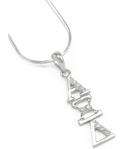 Alpha Xi Delta Sterling Silver Lavaliere with CZs 20.0 Inches $16.50 Pendants