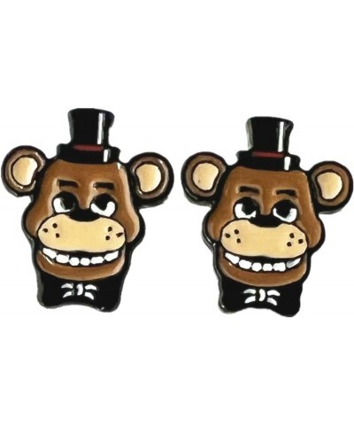 Five Nights Freddys Stud Earrings Environmental Zinc Alloy Horror Earrings for Boys Girls and Women $11.14 Earrings