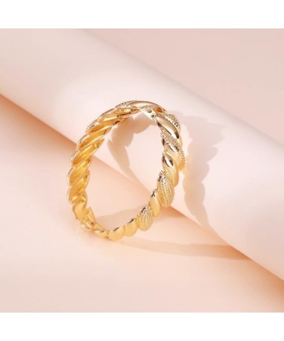 18K Gold Bangle Bracelets for Women Trendy Wide Chunky Cuff Bracelets Hammered Irregular Wrist Cuff Wrap Bracelet A $11.99 Br...