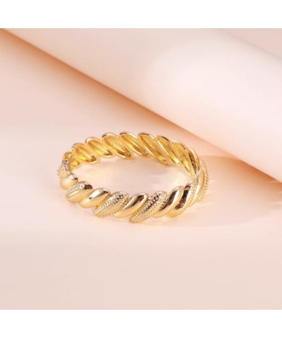 18K Gold Bangle Bracelets for Women Trendy Wide Chunky Cuff Bracelets Hammered Irregular Wrist Cuff Wrap Bracelet A $11.99 Br...