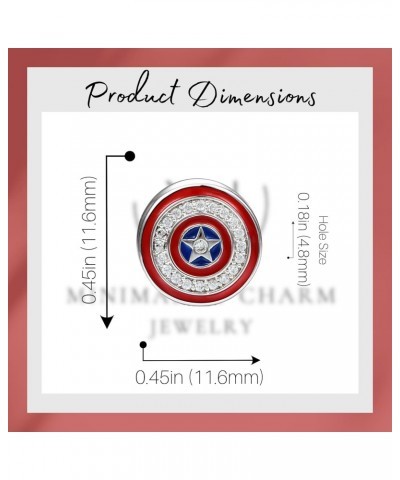 Captain America Fun Designer Charm For Bracelet $11.26 Bracelets