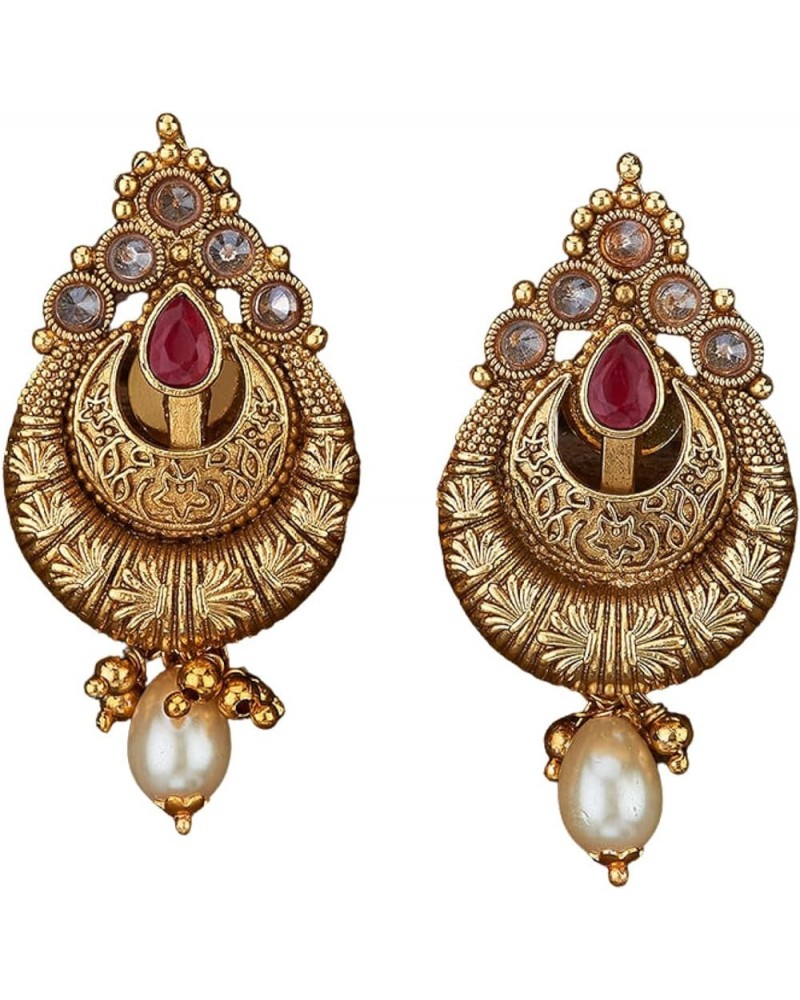 Ethnic Chandelier Earrings, Gold Plated Ethnic Traditional South Indian Jewellry,tops Earring, Womens Earrings, Gold Earing, ...