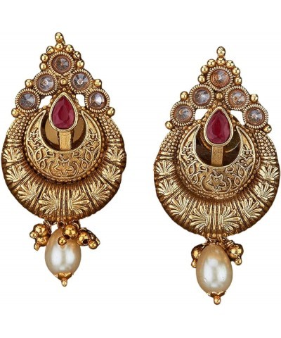 Ethnic Chandelier Earrings, Gold Plated Ethnic Traditional South Indian Jewellry,tops Earring, Womens Earrings, Gold Earing, ...