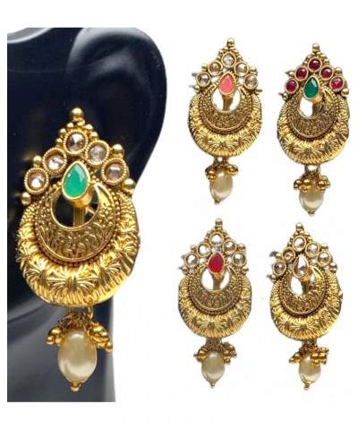 Ethnic Chandelier Earrings, Gold Plated Ethnic Traditional South Indian Jewellry,tops Earring, Womens Earrings, Gold Earing, ...