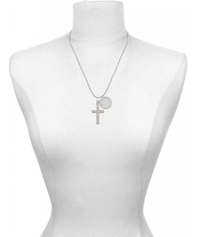 Stainless Steel Bible Verse Engraved Cross - She is Clothed in Strength and Dignity Charm Necklace, 20"+3 Jeremiah 29:11 $17....