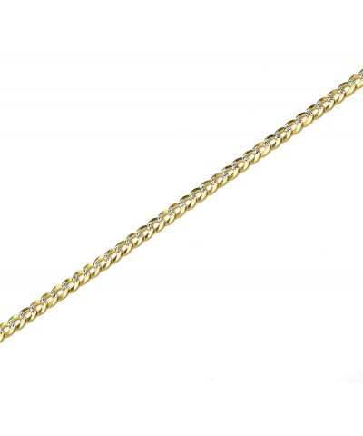 10k Fine gold 4mm Curb Cuban Chain Bracelet and Anklet 9.0 Inches White-and-yellow-gold $101.52 Anklets