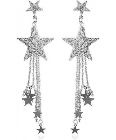 Star Dangle Earrings for Women Lasel Star Sequin Earrings for Girls Dazzling Star Tassel Earrings Pearl Stud Earrings for Sum...