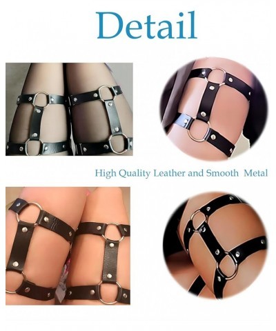 Punk Leather Body Chains Sexy Harness Belly Waist Chain Belt Gothic Party Rave Thigh Leg Garter Chain Body Jewelry Accessorie...