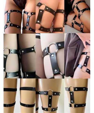 Punk Leather Body Chains Sexy Harness Belly Waist Chain Belt Gothic Party Rave Thigh Leg Garter Chain Body Jewelry Accessorie...