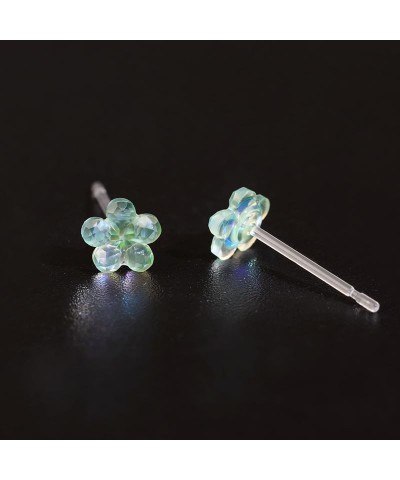 4/7 Pairs Colorful Flower Stud Earrings for Women Cute Dainty Small Plastic Flower Stud Earrings 4 Pairs $10.02 Earrings