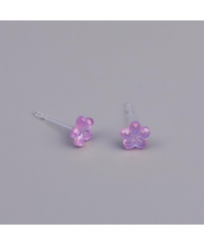 4/7 Pairs Colorful Flower Stud Earrings for Women Cute Dainty Small Plastic Flower Stud Earrings 4 Pairs $10.02 Earrings