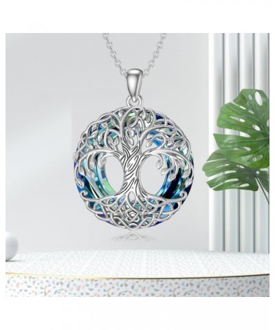 Tree of Life Necklace Sterling Silver Celtic Necklace Moonstone Tree of Life Jewelry Gifts for Women Men with 18"+2" Chain Tr...