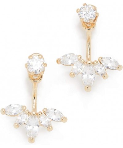 Women's Marquis Ear Jacket Earrings Gold/Clear $34.03 Earrings