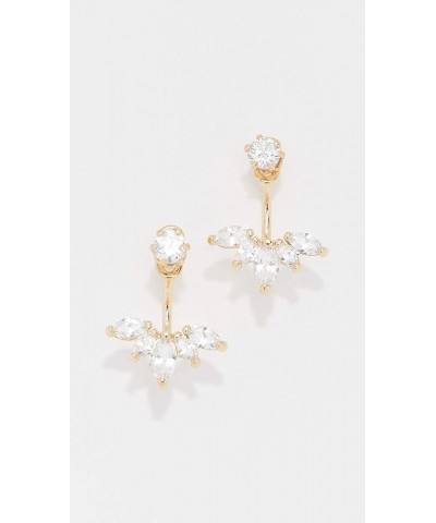 Women's Marquis Ear Jacket Earrings Gold/Clear $34.03 Earrings