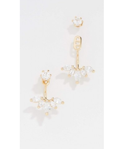 Women's Marquis Ear Jacket Earrings Gold/Clear $34.03 Earrings