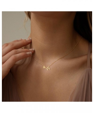 CHESKY Heart Initial Necklaces for Women Girls, 14K Gold Filled Heart Pendant Necklace Simple Small Cute Necklaces for Teen G...