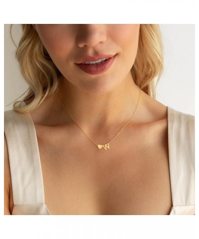 CHESKY Heart Initial Necklaces for Women Girls, 14K Gold Filled Heart Pendant Necklace Simple Small Cute Necklaces for Teen G...