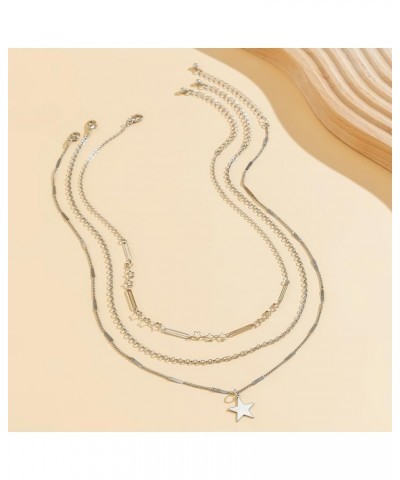 Star Charms Pendant Choker Y2K Healing Crystal Necklace Summer Jewelry with Silver Chains for Teen Girls Women One size Star8...