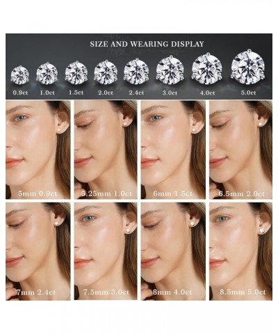 STUNNING FLAME" 18K Gold Plated Silver Brilliant Cut Simulated Diamond Cubic Zirconia Stud Earrings 5.0 carats 14k Gold Post ...