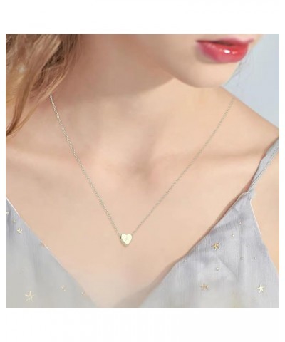 Initial Necklace For Women 18K Gold Heart Shape Dainty Pendant Necklaces 26 Letter Necklace Cute jewelry necklace with initia...