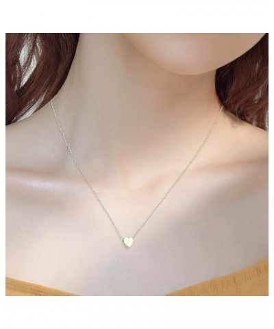 Initial Necklace For Women 18K Gold Heart Shape Dainty Pendant Necklaces 26 Letter Necklace Cute jewelry necklace with initia...