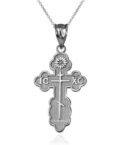 Sterling Silver Eastern Orthodox St. Olga Cross Pendant Necklace 22" Necklace $22.79 Necklaces