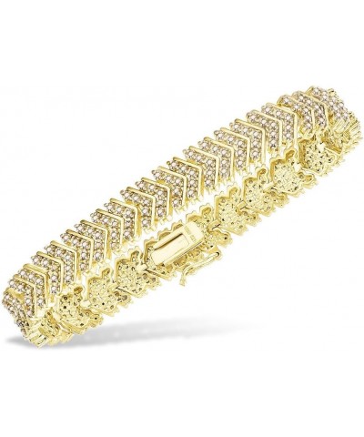 14K Gold Bracelet for Women - 2 Carat Diamond S Link Tennis Bracelet Yellow Color - Size 7 7.5 8 Inches 7.5 Inches $69.36 Bra...