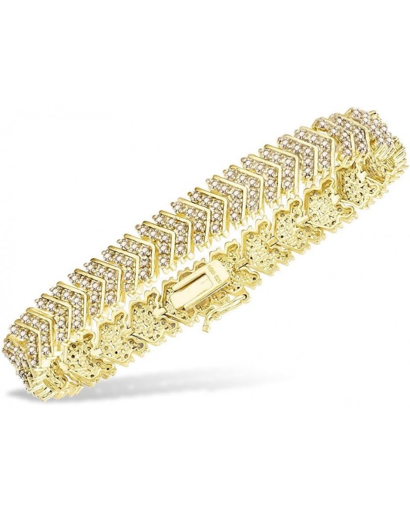 14K Gold Bracelet for Women - 2 Carat Diamond S Link Tennis Bracelet Yellow Color - Size 7 7.5 8 Inches 7.5 Inches $69.36 Bra...