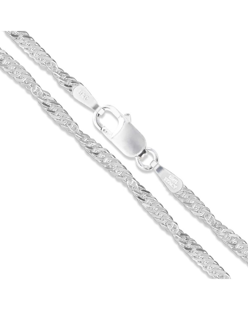 Sterling Silver Singapore Rope Chain 925 Italy Twisted Curb Necklace 2.4mm Length 20 Inches $6.59 Necklaces