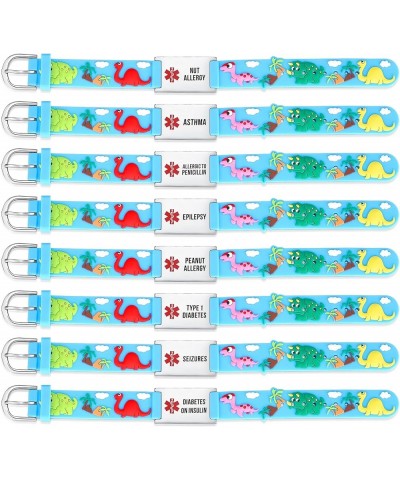 Medical Alert Bracelets for Women kids Cute Cartoon Emergency ID bracelets Thoughtful Gift to boy and girls Blue allergy to p...