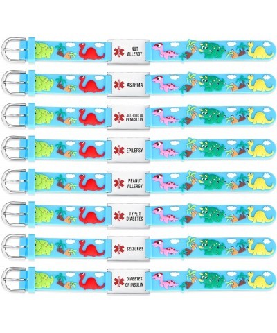 Medical Alert Bracelets for Women kids Cute Cartoon Emergency ID bracelets Thoughtful Gift to boy and girls Blue allergy to p...