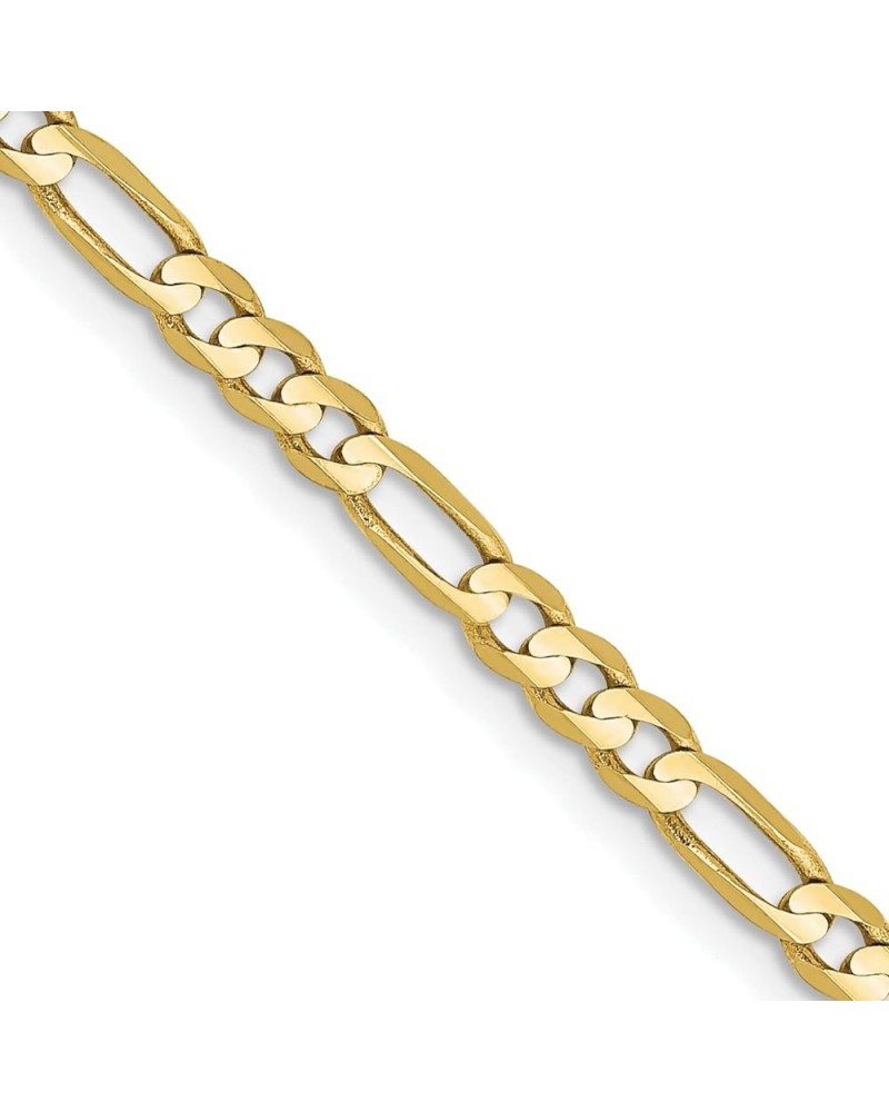 Solid 10K Yellow Gold 3mm Flat Figaro Chain -16.0" 18.0" 20.0" 22.0" 24.0" 30.0 18.0 Inches $165.98 Necklaces