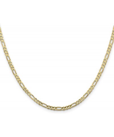 Solid 10K Yellow Gold 3mm Flat Figaro Chain -16.0" 18.0" 20.0" 22.0" 24.0" 30.0 18.0 Inches $165.98 Necklaces