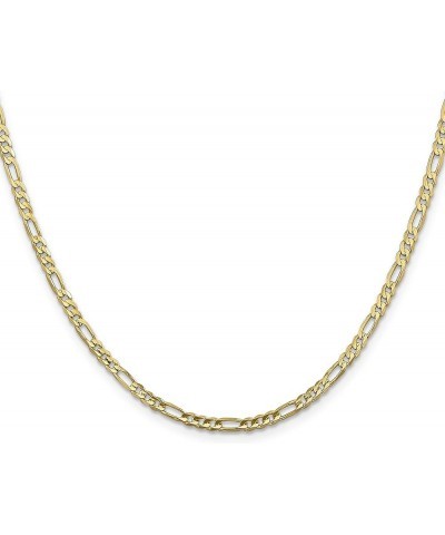 Solid 10K Yellow Gold 3mm Flat Figaro Chain -16.0" 18.0" 20.0" 22.0" 24.0" 30.0 18.0 Inches $165.98 Necklaces