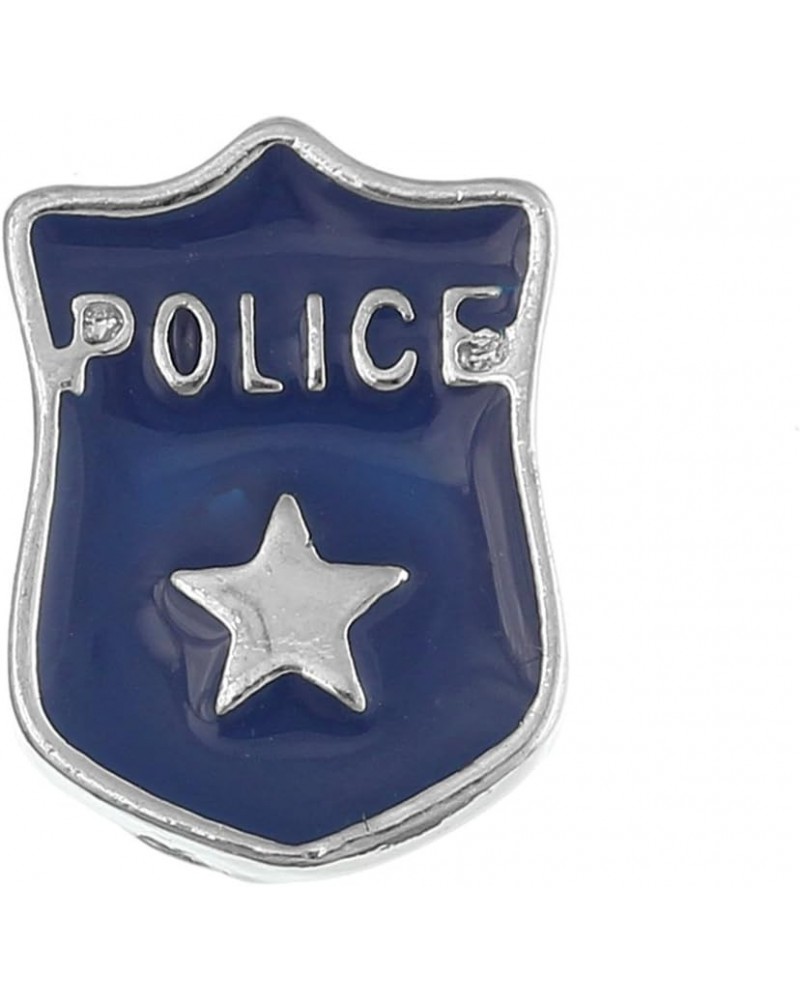 Floating Locket Charm Police Badge $8.39 Bracelets