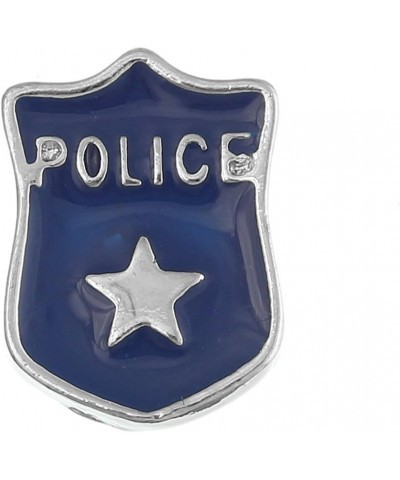 Floating Locket Charm Police Badge $8.39 Bracelets