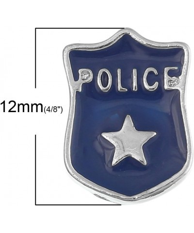 Floating Locket Charm Police Badge $8.39 Bracelets