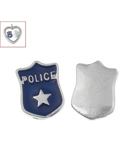 Floating Locket Charm Police Badge $8.39 Bracelets