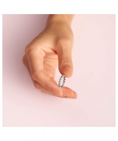 Jewelry Band of Hearts Sterling Silver Ring, With Gift Box $20.40 Rings