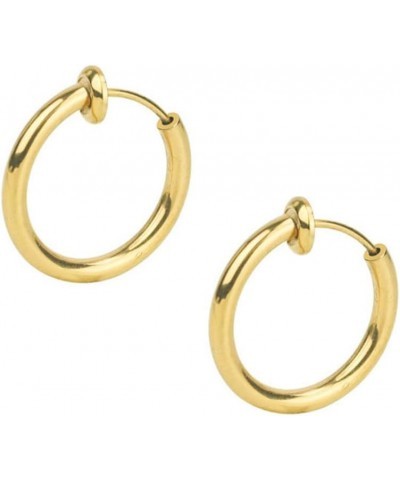 Clip On Hoop Earrings for Women - Silver and Gold-Tone Brass Spring Hoops for Non-Pierced Ears $7.13 Earrings