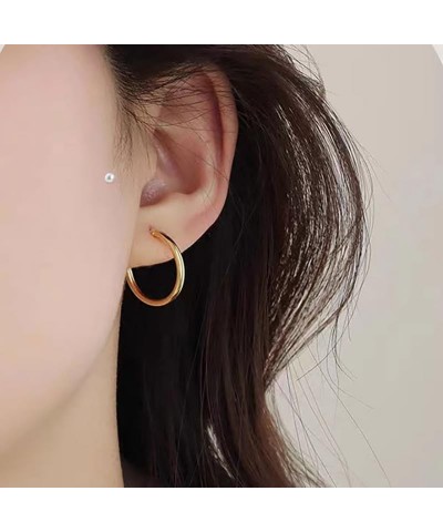 Clip On Hoop Earrings for Women - Silver and Gold-Tone Brass Spring Hoops for Non-Pierced Ears $7.13 Earrings