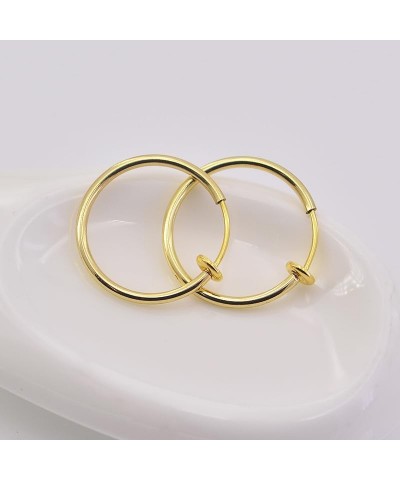 Clip On Hoop Earrings for Women - Silver and Gold-Tone Brass Spring Hoops for Non-Pierced Ears $7.13 Earrings