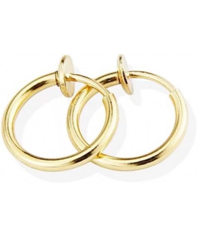 Clip On Hoop Earrings for Women - Silver and Gold-Tone Brass Spring Hoops for Non-Pierced Ears $7.13 Earrings