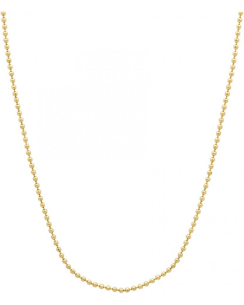 1mm 24k Yellow Gold Plated Military Ball Chain Necklace + Gift Box 20.0 Inches $19.32 Necklaces