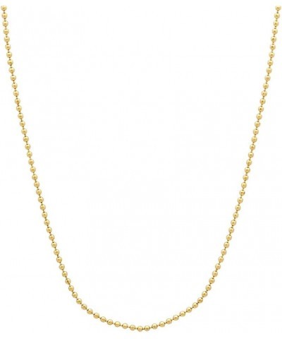 1mm 24k Yellow Gold Plated Military Ball Chain Necklace + Gift Box 20.0 Inches $19.32 Necklaces