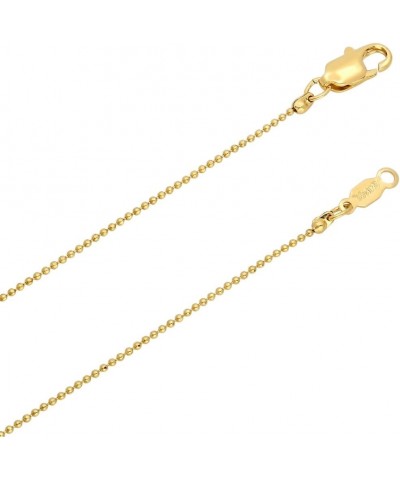 1mm 24k Yellow Gold Plated Military Ball Chain Necklace + Gift Box 20.0 Inches $19.32 Necklaces