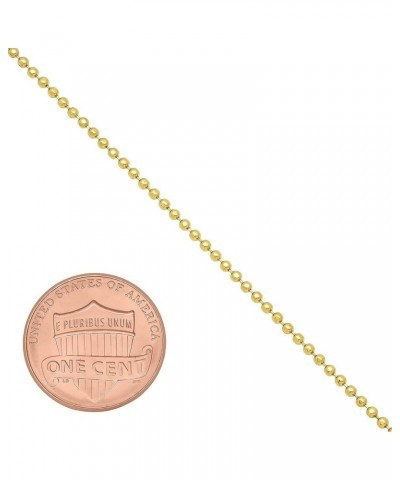 1mm 24k Yellow Gold Plated Military Ball Chain Necklace + Gift Box 20.0 Inches $19.32 Necklaces