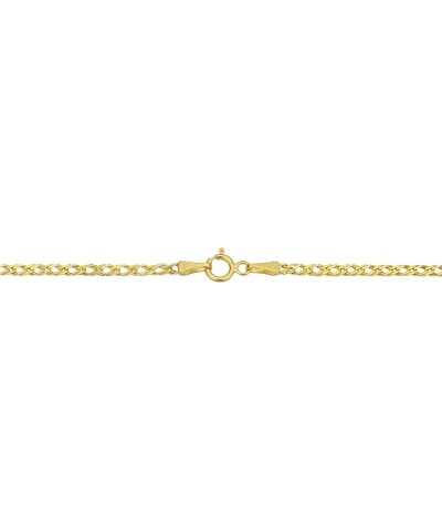 14k Yellow Gold 2 mm Diamond Weave Chain Pendant Necklace For Women (16, 18, 20, 22, 24, or 26 inch) 16 inch $48.15 Necklaces