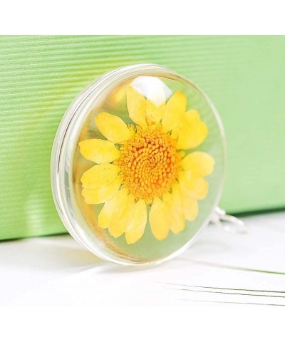 Real Dried Daisy Flower Necklace Handmade Pressed Natural Flowers with Thick Glass Sweet Jewelry for Women Girls Yellow $6.26...